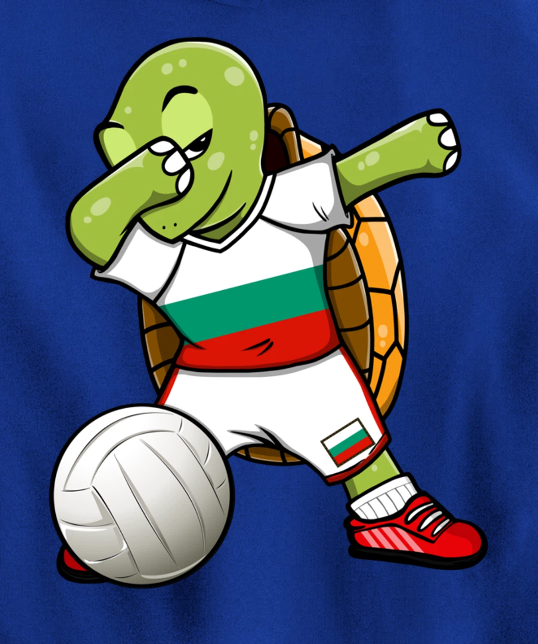 Dabbing Turtle Bulgaria Volleyball Fans Jersey Sport Flag Pullover Hoodie
