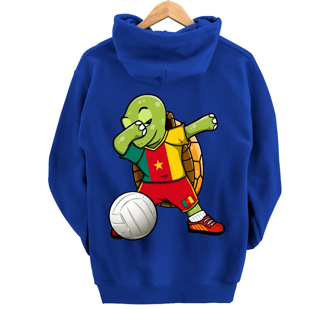 Dabbing Turtle Cameroon Volleyball Fans Jersey Sport Flag Pullover Hoodie