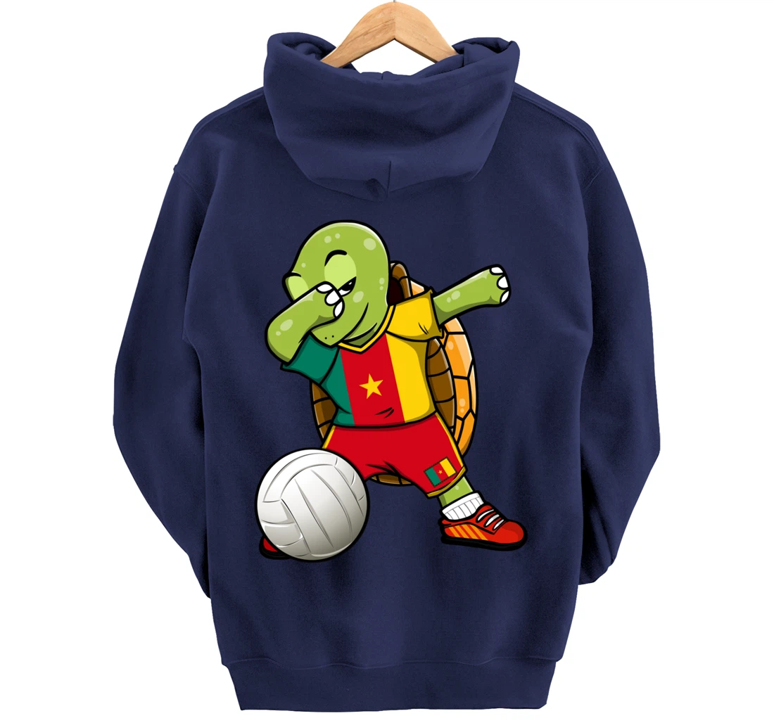 Dabbing Turtle Cameroon Volleyball Fans Jersey Sport Flag Pullover Hoodie