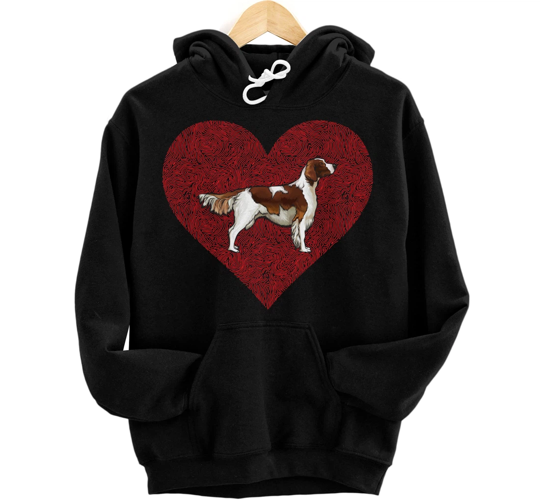 Greyhound Valentines Day Dog Love Fingerprint Pullover Hoodie