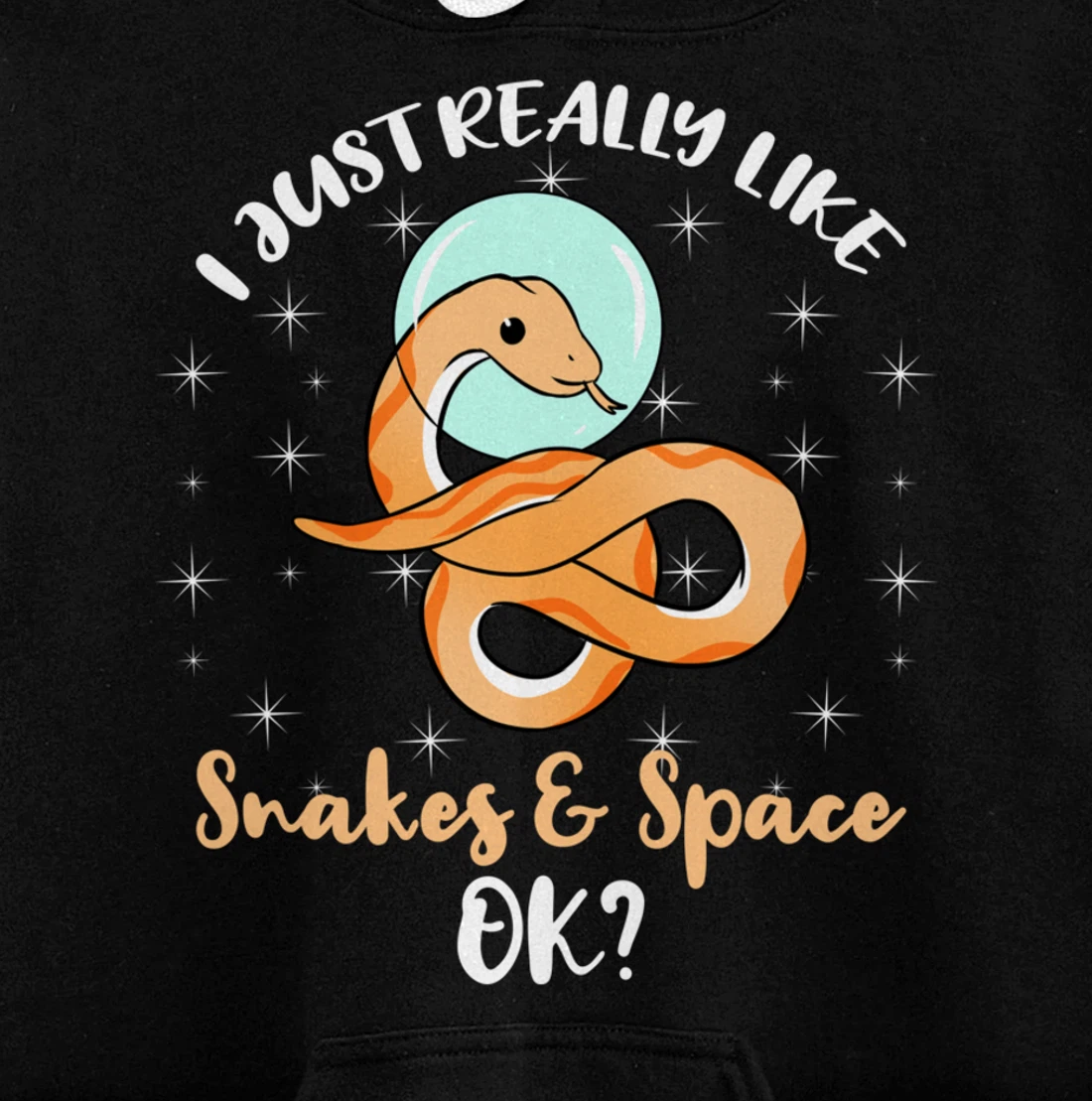 I Just Really Like Snakes And Space Ok Pullover Hoodie