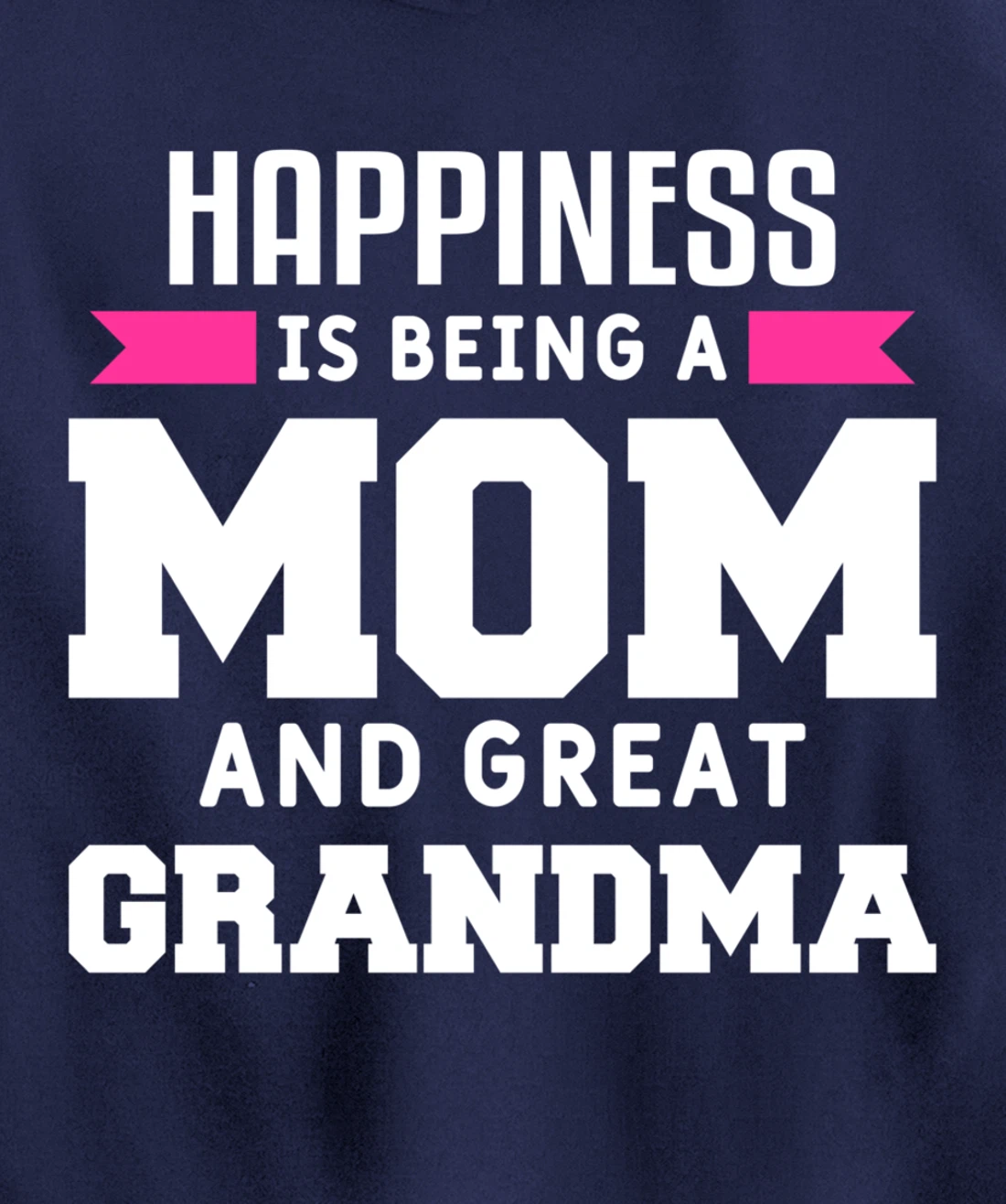 Happiness Is Being A Mom Grandma And Great Grandma Pullover Hoodie