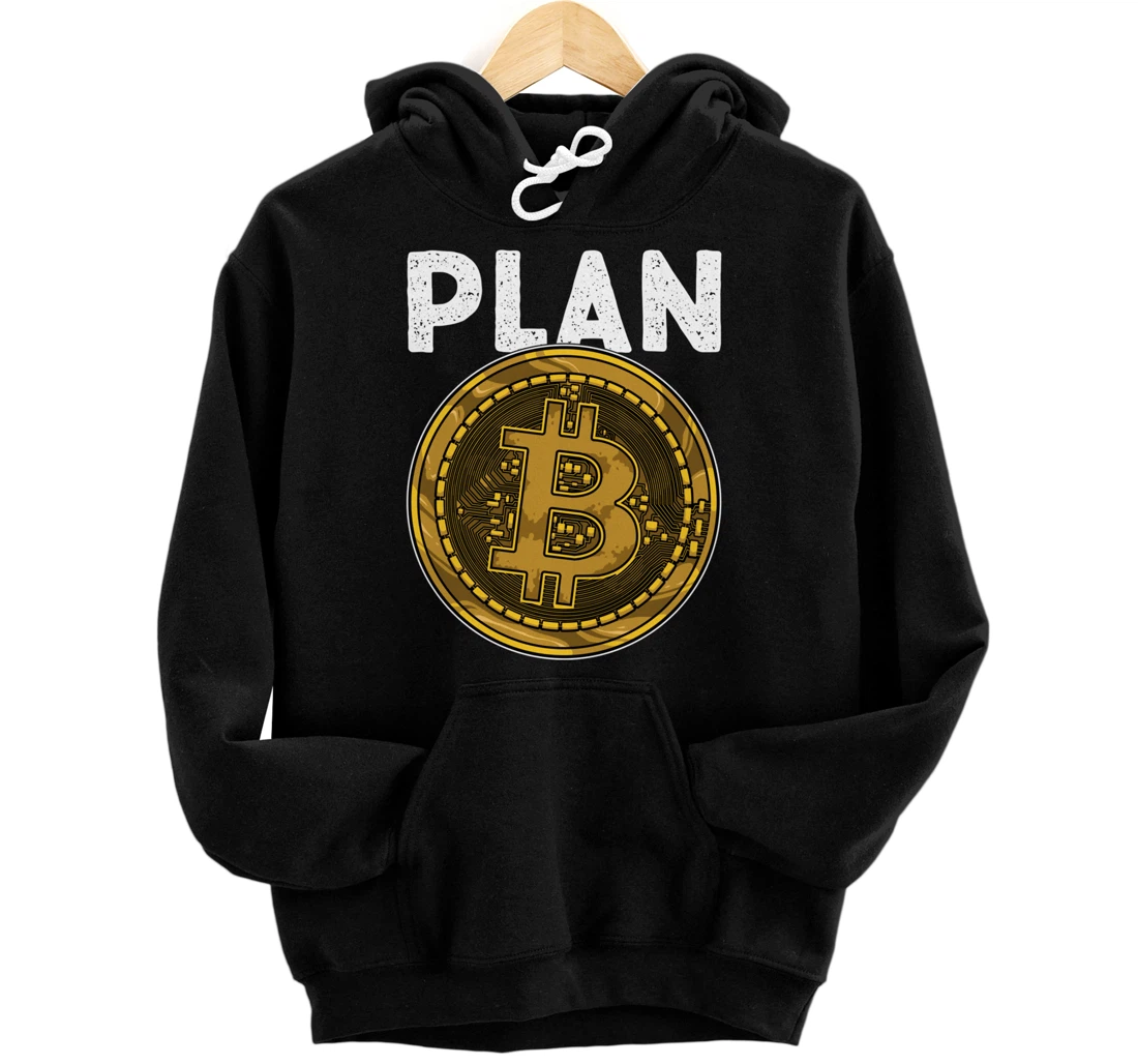 Bitcoin "PLAN B" Crypto Traders Cool Cryptocurrency Big Coin Pullover Hoodie