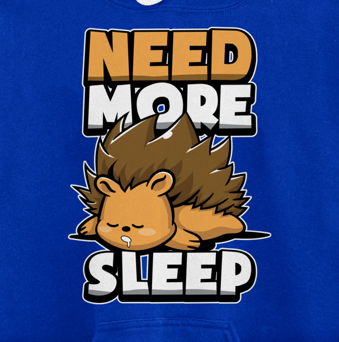 Funny Hedgehog Sleepy Animal Need More Sleep Nap Time Humor Pullover Hoodie