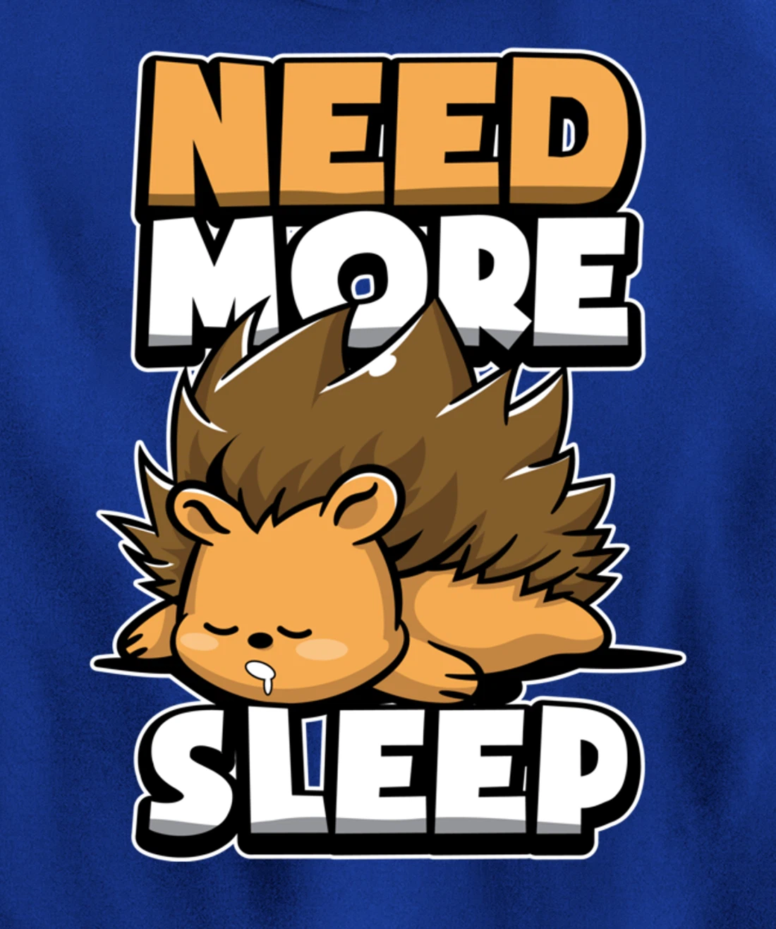 Funny Hedgehog Sleepy Animal Need More Sleep Nap Time Humor Pullover Hoodie