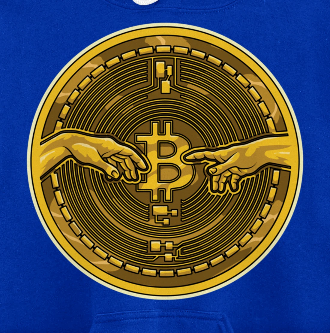 Michelangelo Hands Bitcoin Creation Of Adam Crypto Coin Pullover Hoodie