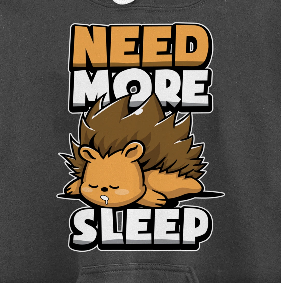 Funny Hedgehog Sleepy Animal Need More Sleep Nap Time Humor Pullover Hoodie