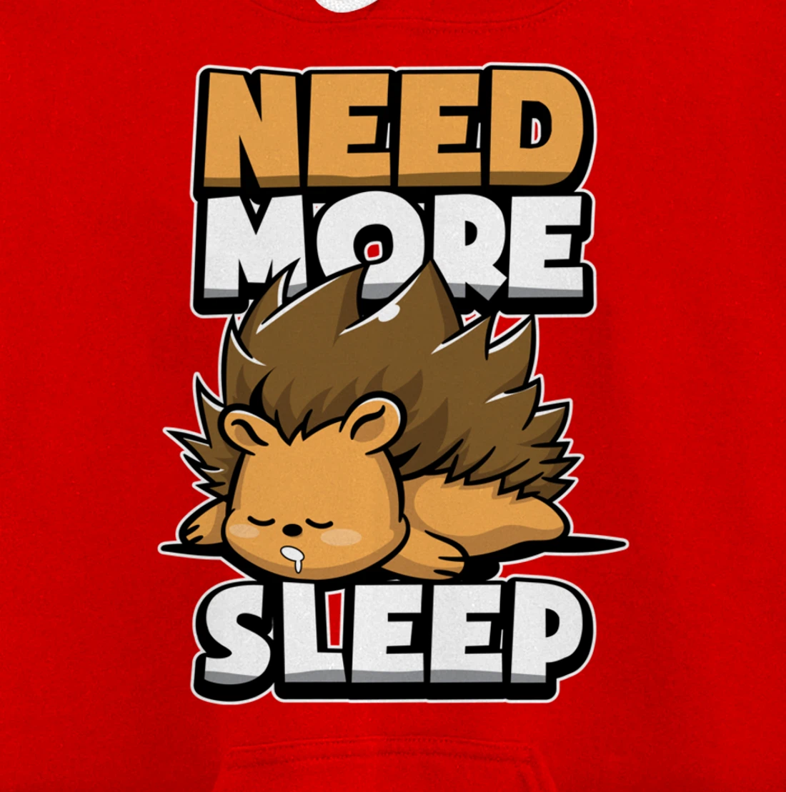 Funny Hedgehog Sleepy Animal Need More Sleep Nap Time Humor Pullover Hoodie