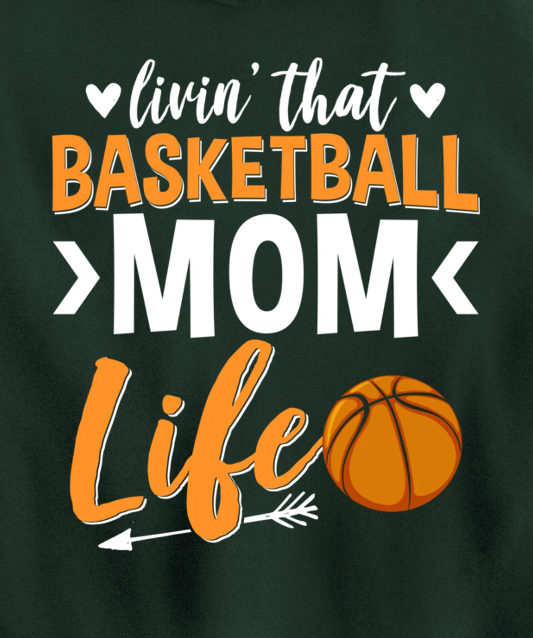 Basketball Mom Basketball Player Basketball Fan Pullover Hoodie