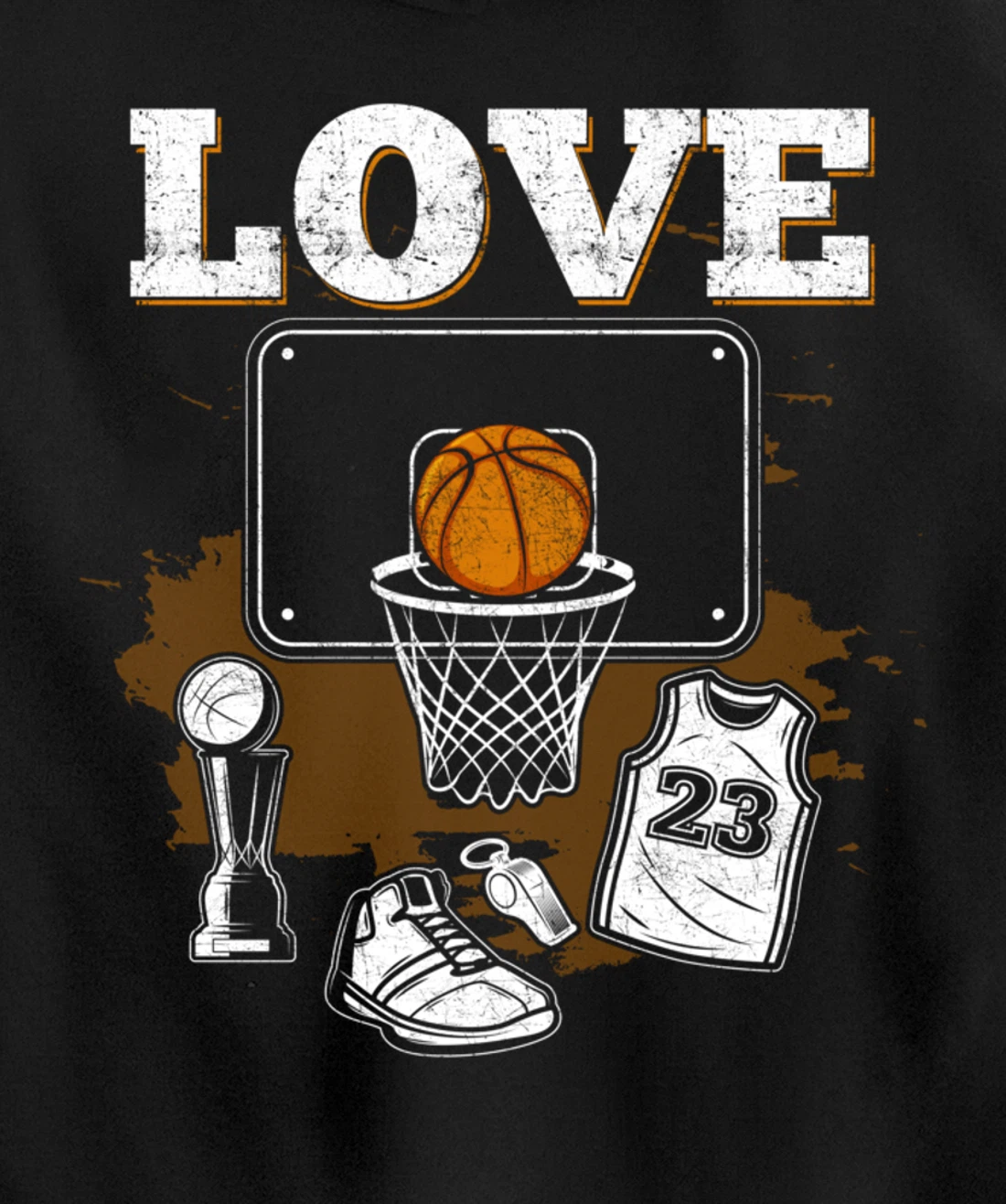 Basketball Player Basketball Fan Pullover Hoodie