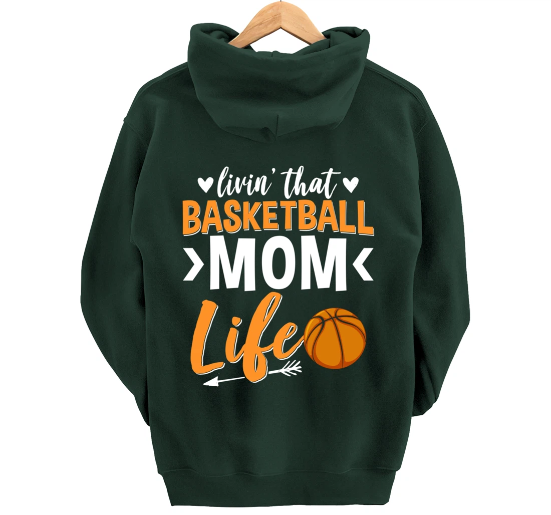 Basketball Mom Basketball Player Basketball Fan Pullover Hoodie