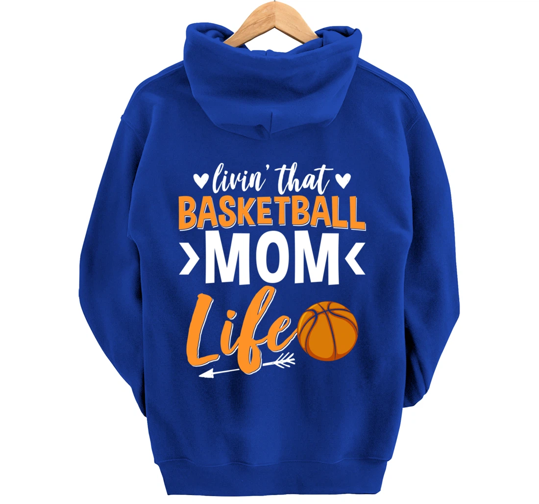 Basketball Mom Basketball Player Basketball Fan Pullover Hoodie