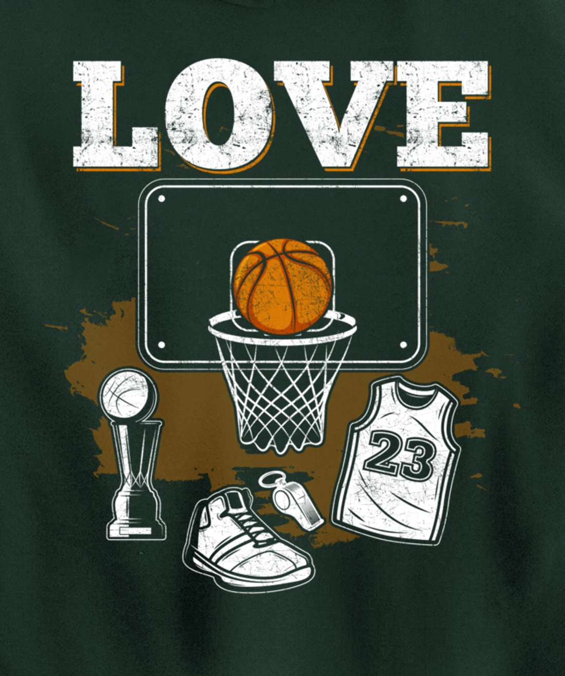 Basketball Player Basketball Fan Pullover Hoodie