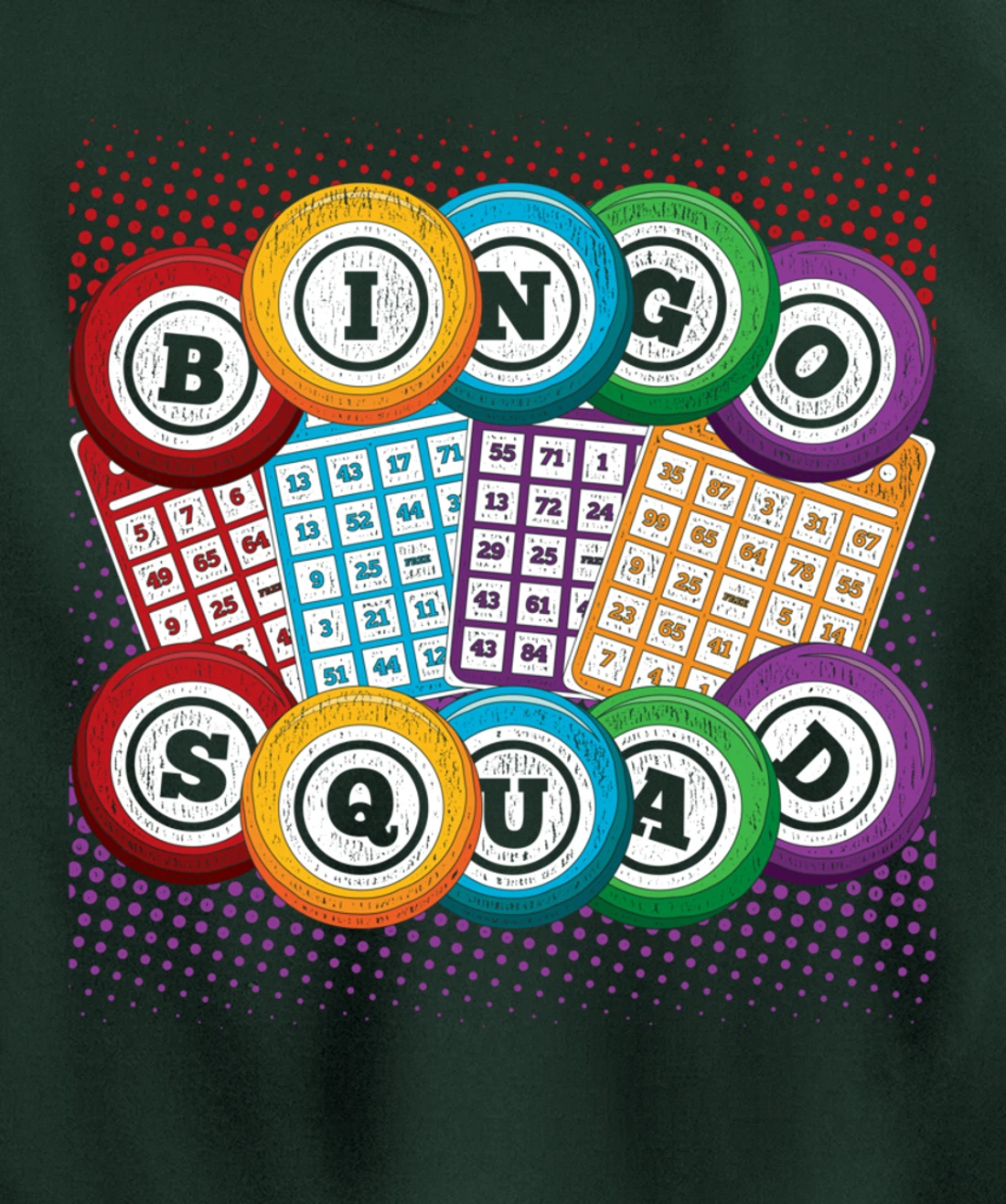 Bingo Squad Lottery Bingo Player Gamble Bingo Winner Bingo Pullover Hoodie