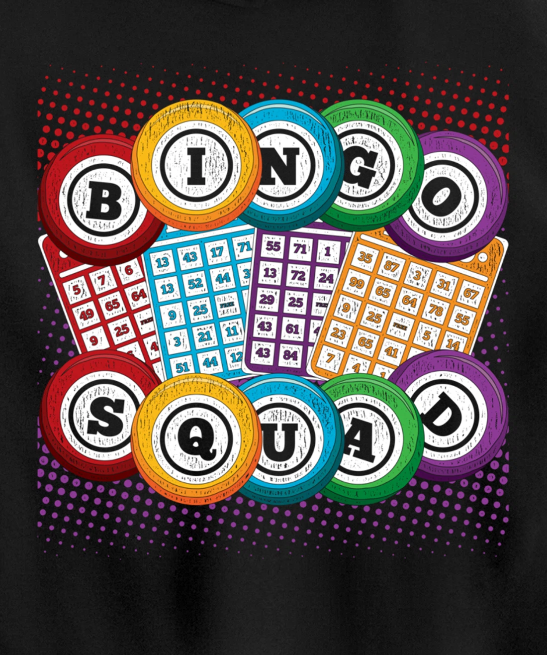 Bingo Squad Lottery Bingo Player Gamble Bingo Winner Bingo Pullover Hoodie