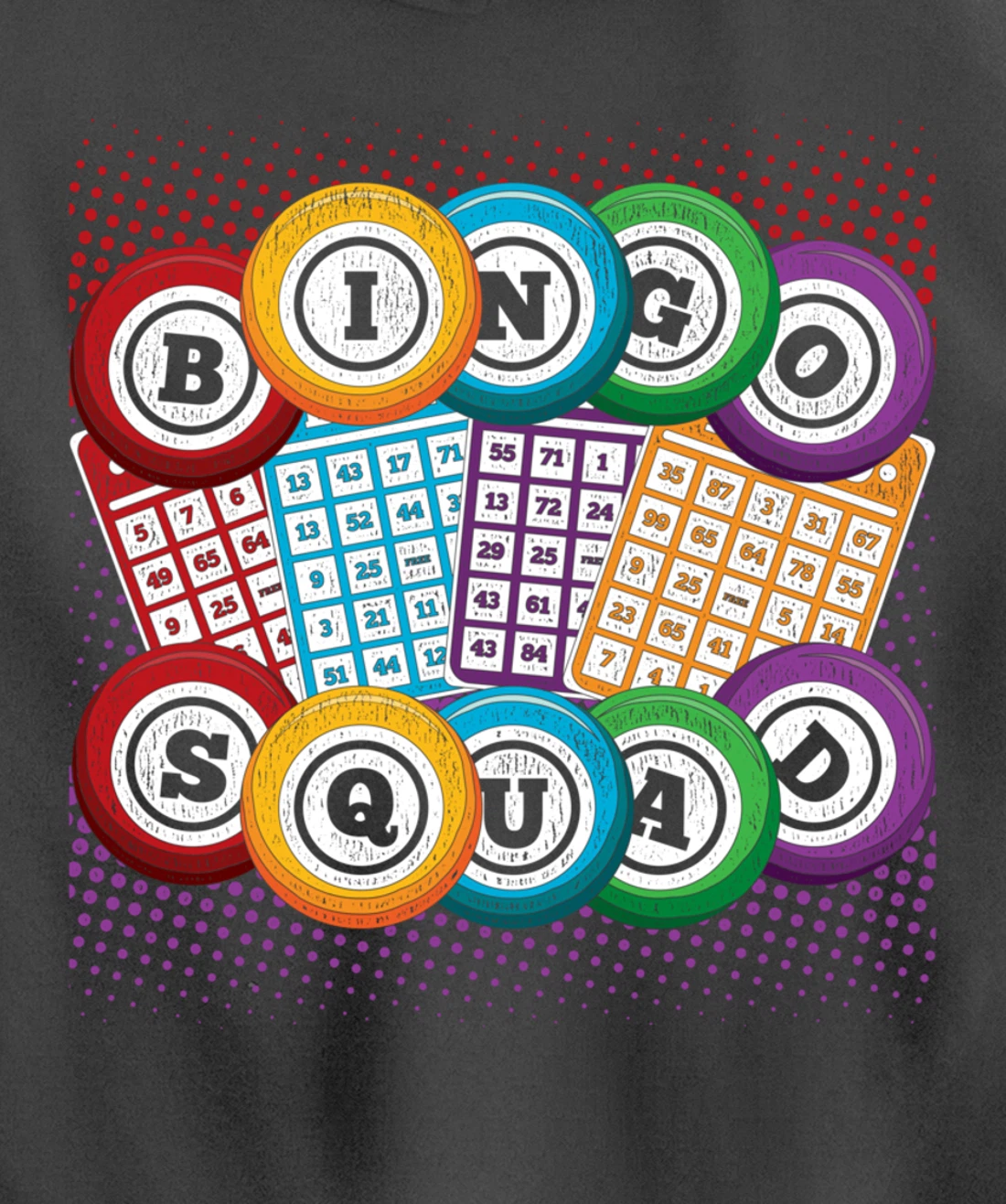 Bingo Squad Lottery Bingo Player Gamble Bingo Winner Bingo Pullover Hoodie