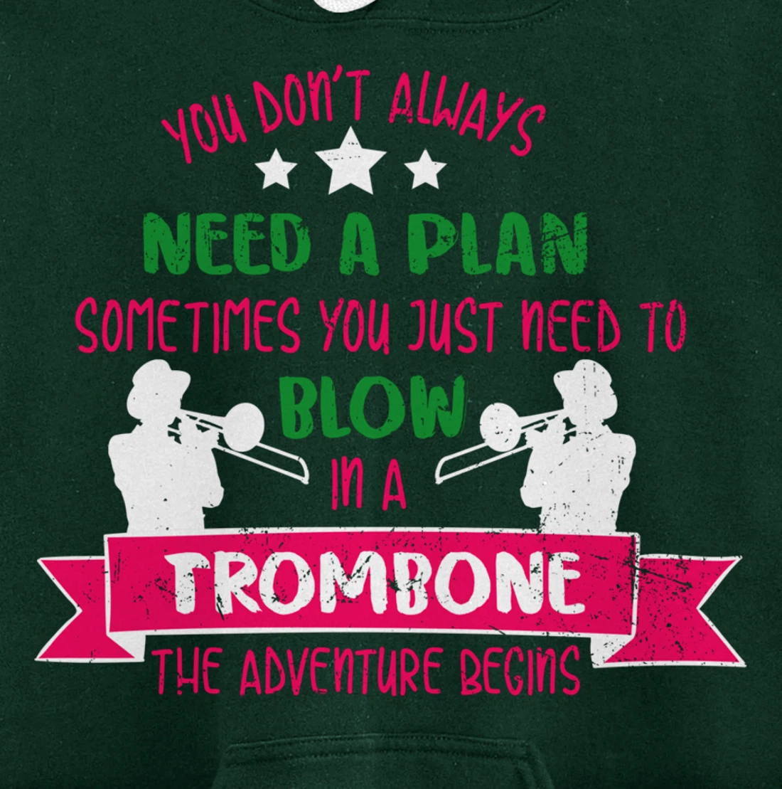Trombone Musician - Orchestra Band Jazz Music Trombonist Pullover Hoodie