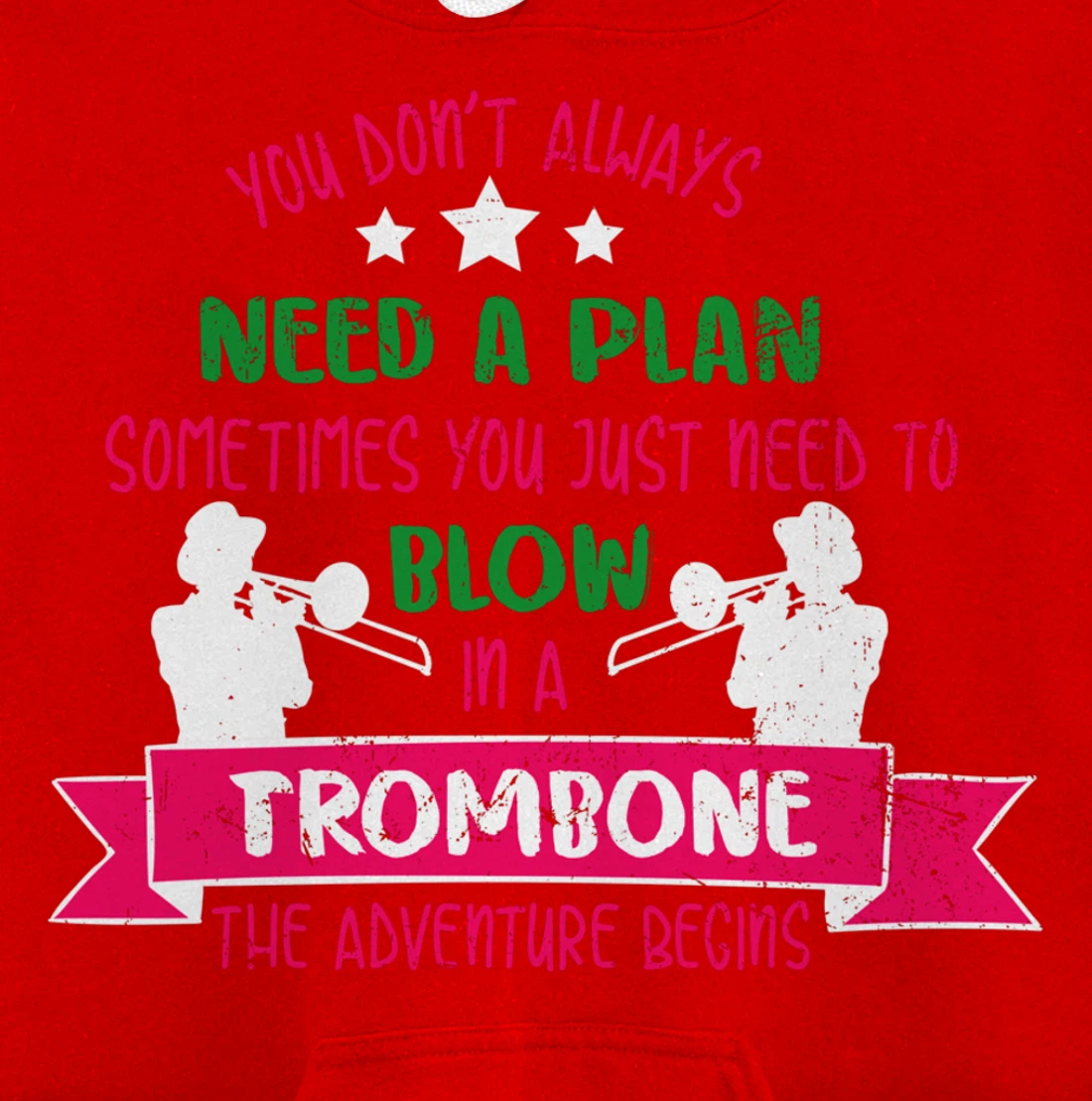 Trombone Musician - Orchestra Band Jazz Music Trombonist Pullover Hoodie