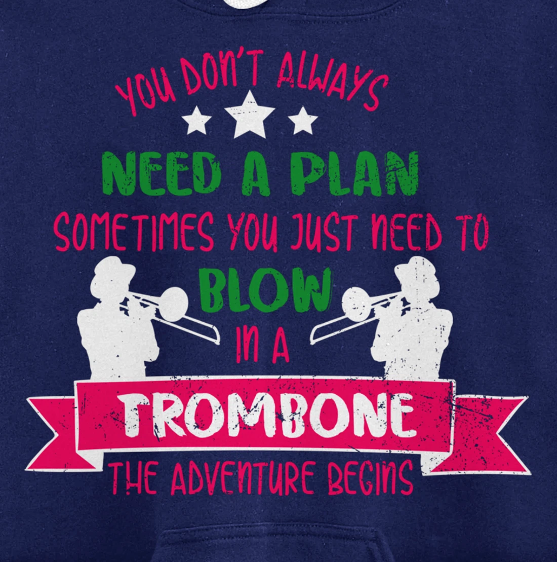 Trombone Musician - Orchestra Band Jazz Music Trombonist Pullover Hoodie