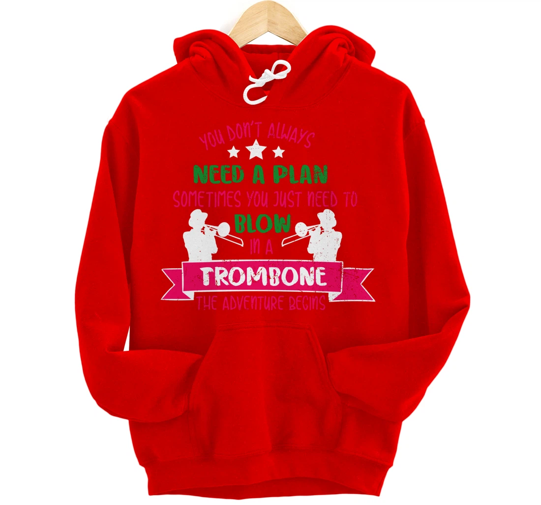 Trombone Musician - Orchestra Band Jazz Music Trombonist Pullover Hoodie