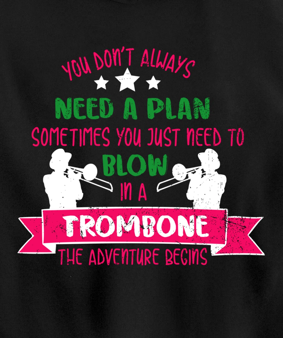 Trombone Musician - Orchestra Band Jazz Music Trombonist Pullover Hoodie