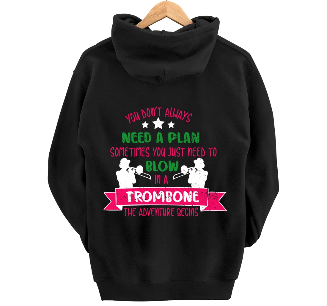 Trombone Musician - Orchestra Band Jazz Music Trombonist Pullover Hoodie