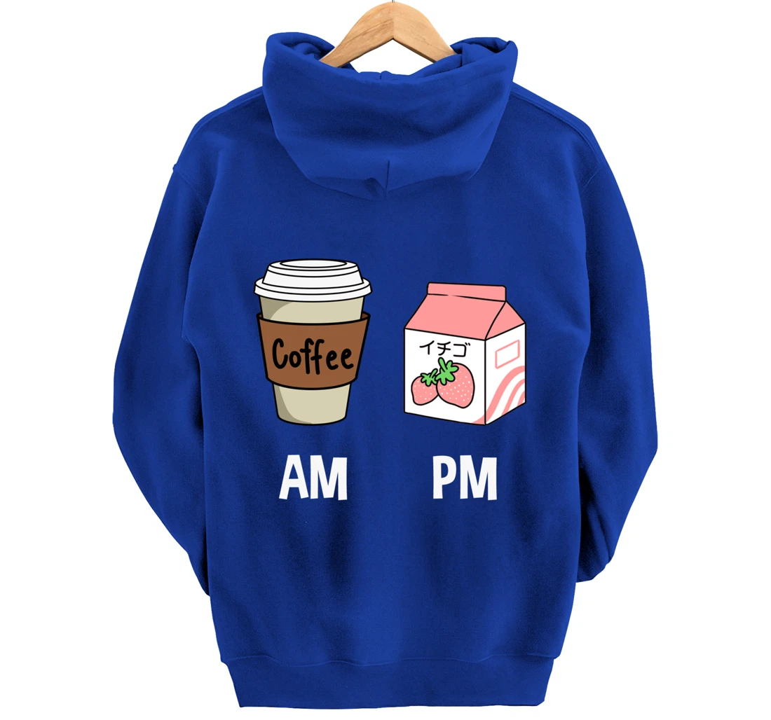 AM Coffee PM Strawberry Milk Pullover Hoodie