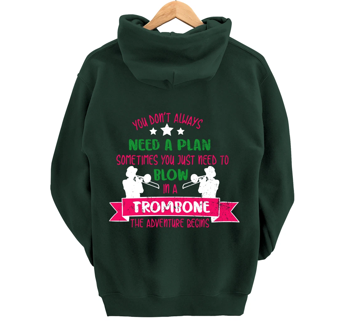 Trombone Musician - Orchestra Band Jazz Music Trombonist Pullover Hoodie