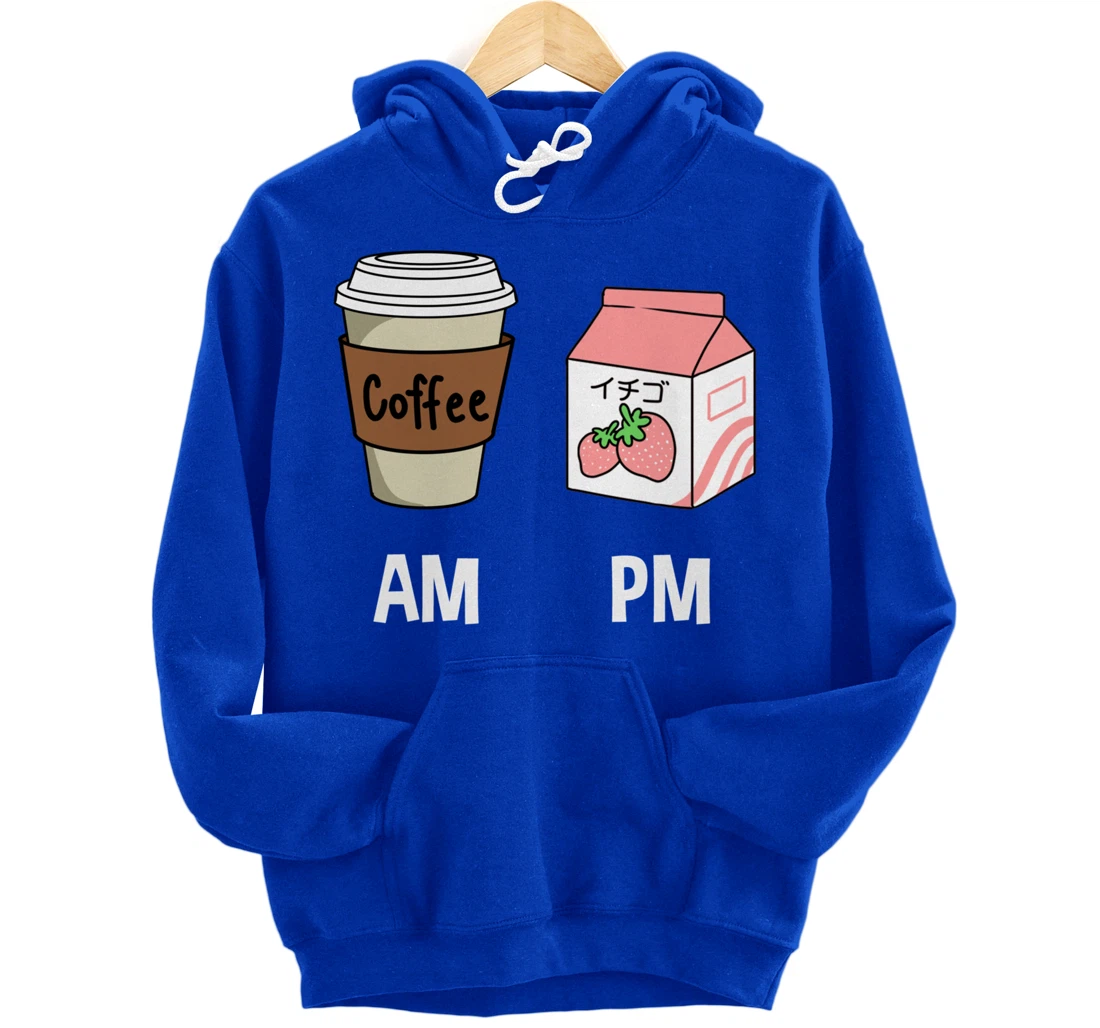 AM Coffee PM Strawberry Milk Pullover Hoodie