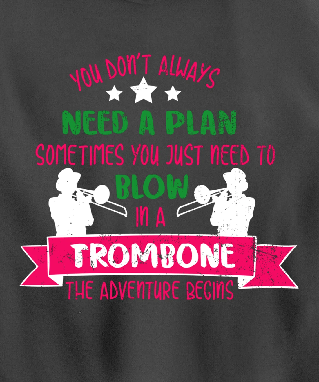 Trombone Musician - Orchestra Band Jazz Music Trombonist Pullover Hoodie