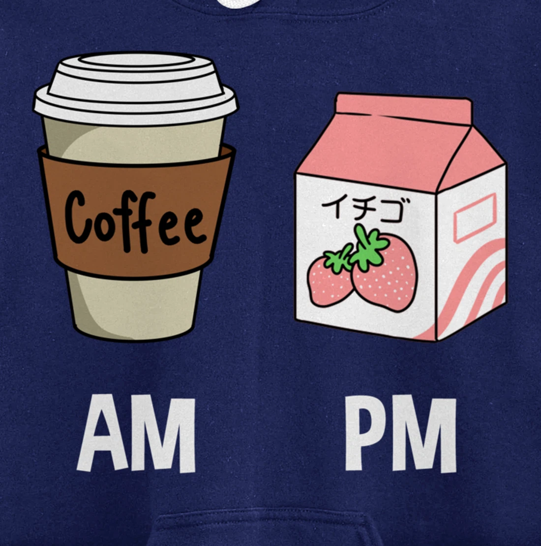 AM Coffee PM Strawberry Milk Pullover Hoodie