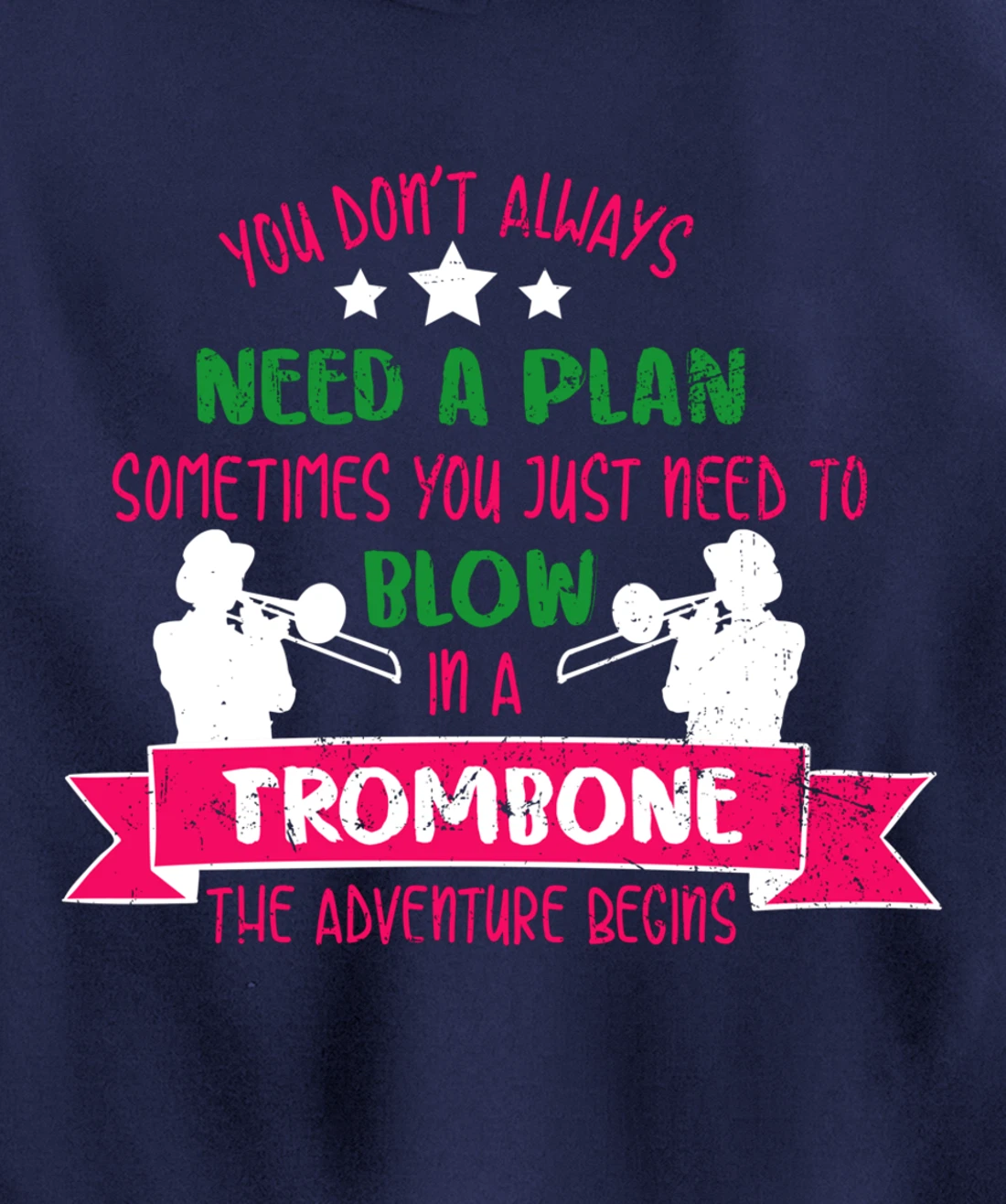 Trombone Musician - Orchestra Band Jazz Music Trombonist Pullover Hoodie