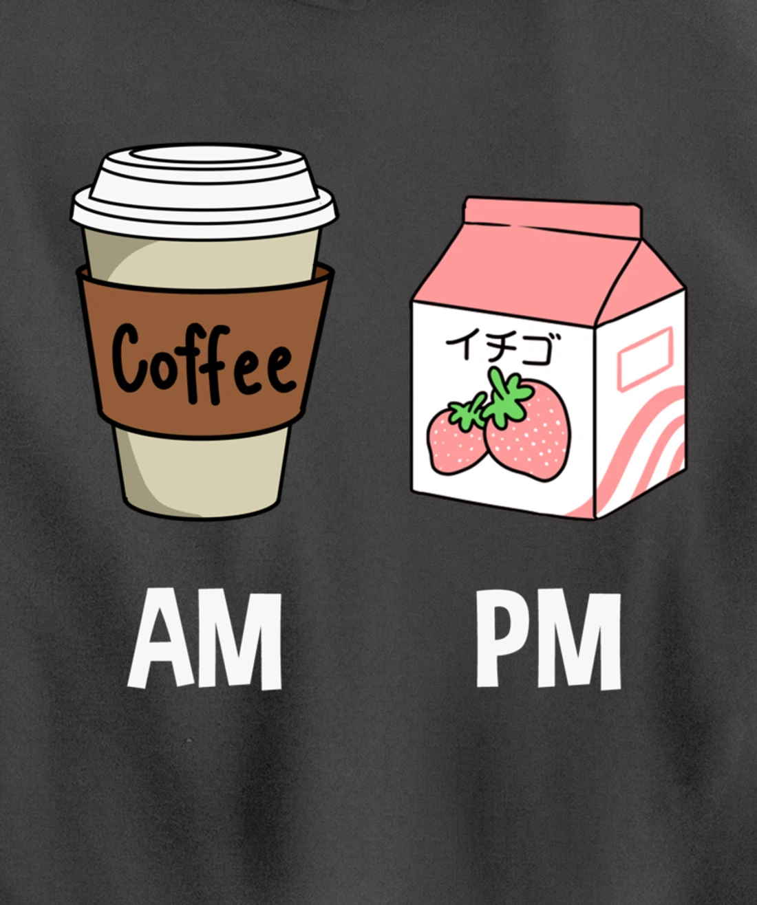 AM Coffee PM Strawberry Milk Pullover Hoodie