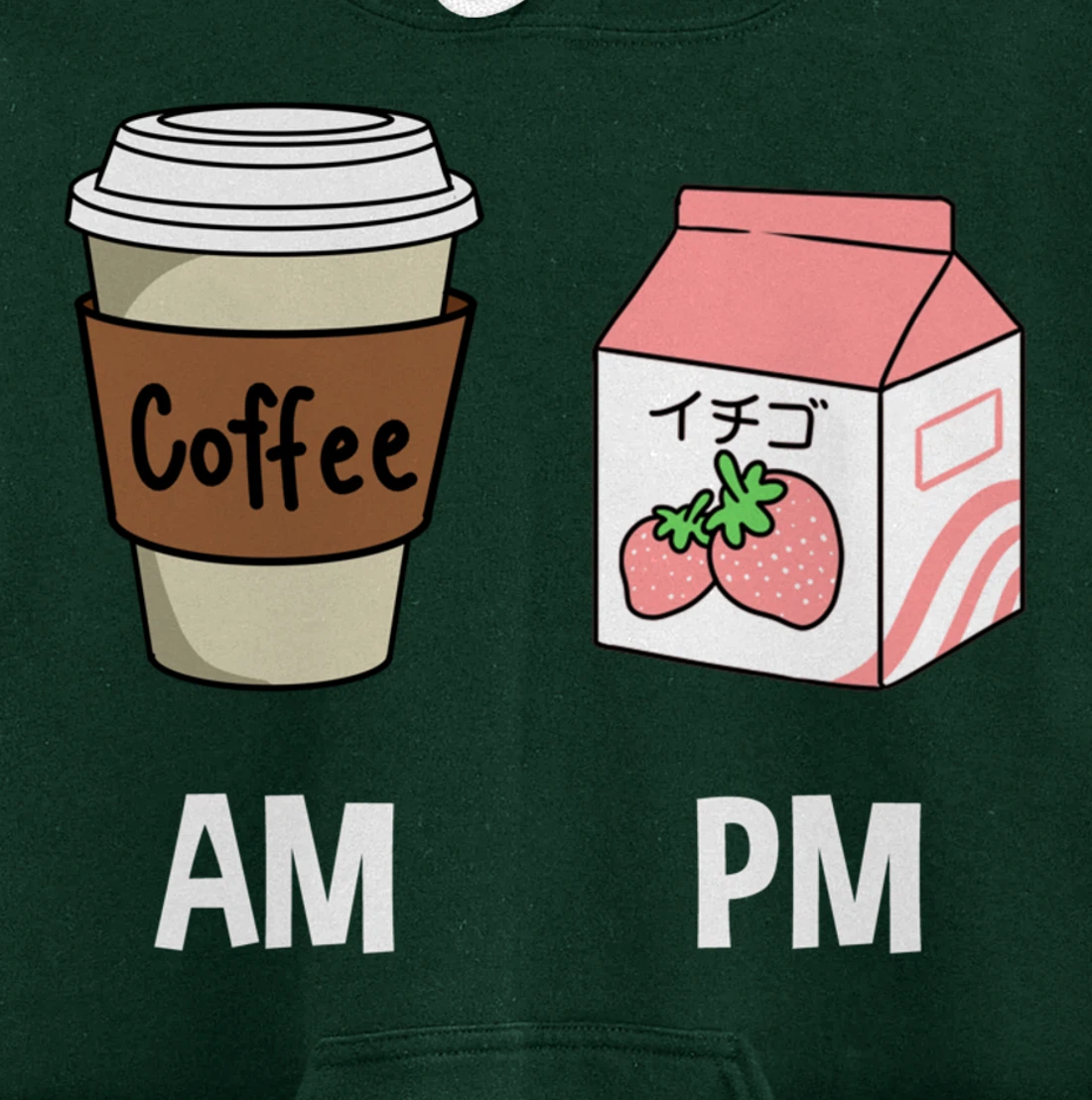 AM Coffee PM Strawberry Milk Pullover Hoodie
