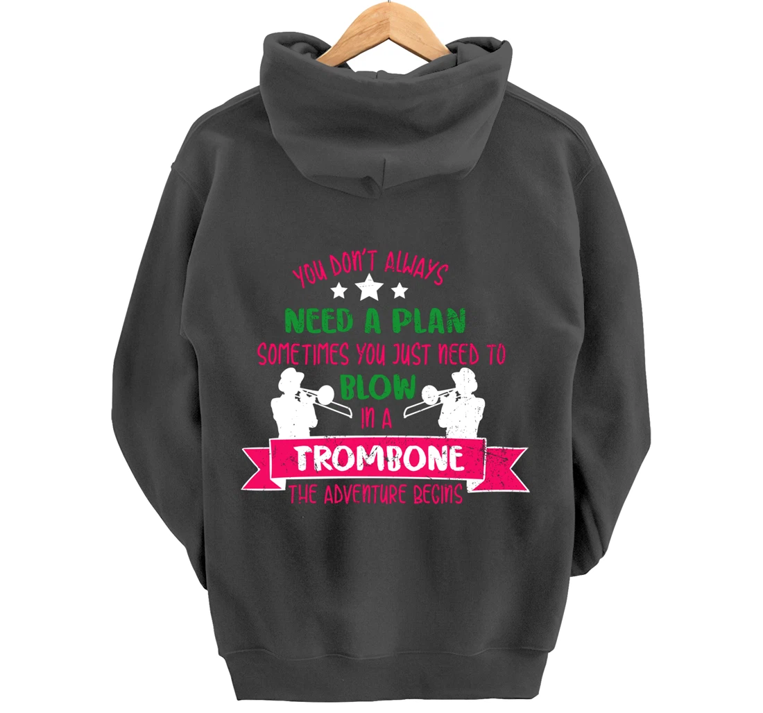 Trombone Musician - Orchestra Band Jazz Music Trombonist Pullover Hoodie