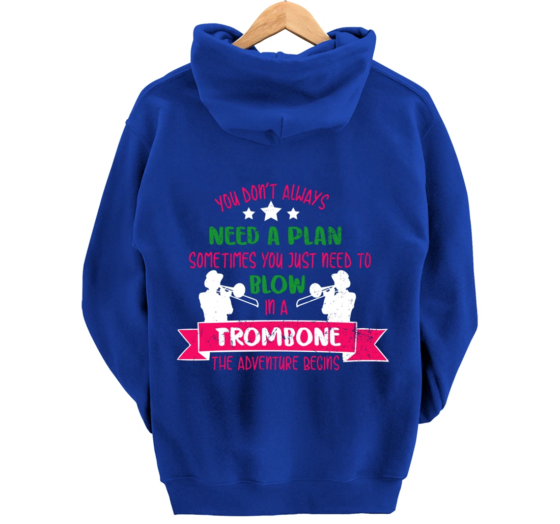 Trombone Musician - Orchestra Band Jazz Music Trombonist Pullover Hoodie