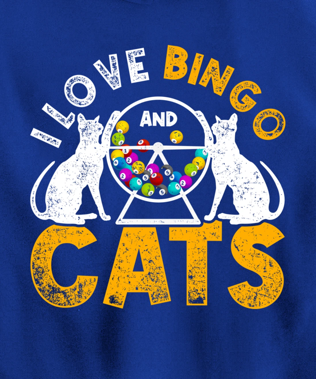 Bingo Winner Gambler Bingo Caller Cat Animal Gift Bingo Pullover Hoodie