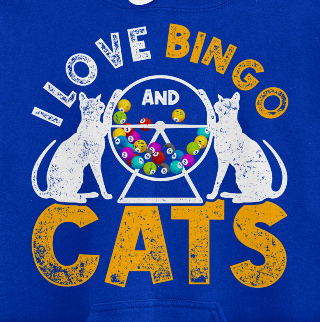 Bingo Winner Gambler Bingo Caller Cat Animal Gift Bingo Pullover Hoodie