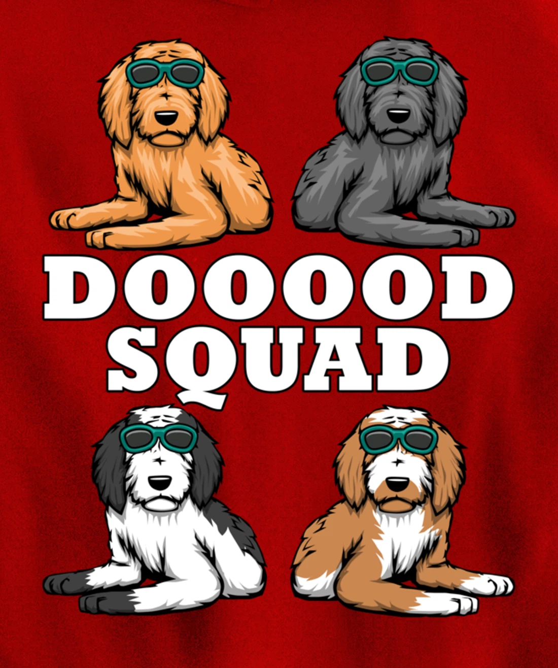 Ironic Dog Owner Dooood Squad Goldendoodle Pullover Hoodie