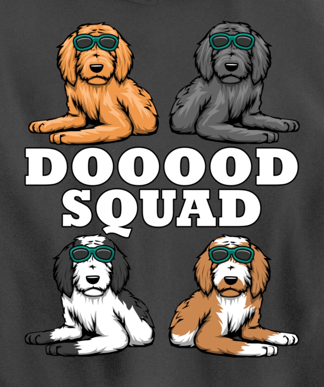 Ironic Dog Owner Dooood Squad Goldendoodle Pullover Hoodie
