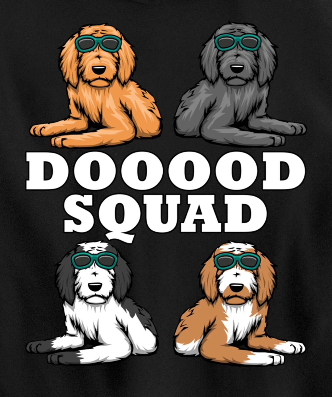 Ironic Dog Owner Dooood Squad Goldendoodle Pullover Hoodie