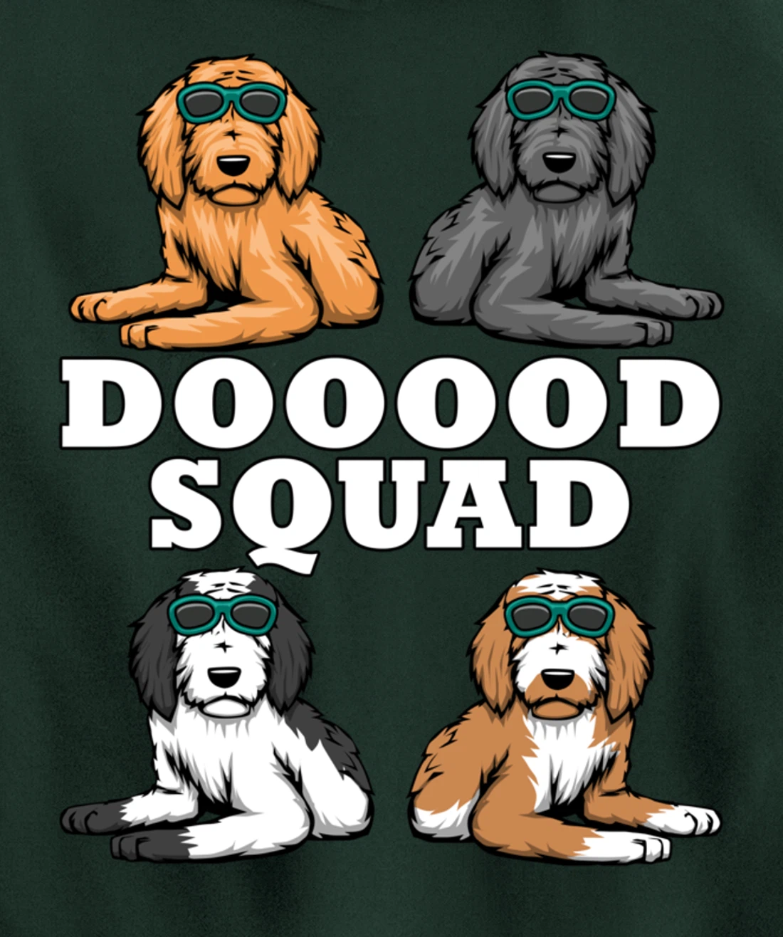 Ironic Dog Owner Dooood Squad Goldendoodle Pullover Hoodie