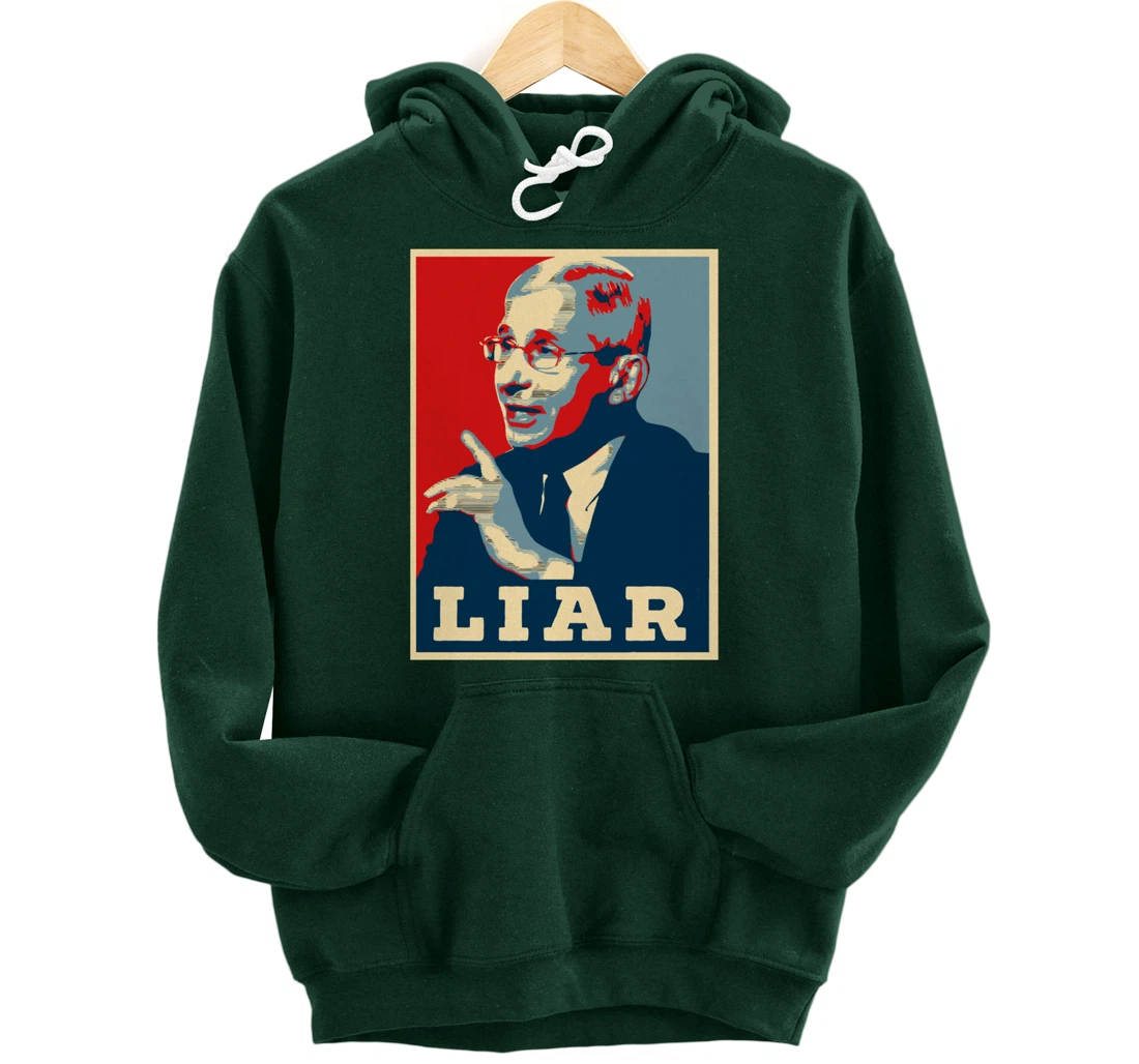 Fauci Liar Lied Vintage Retro Anthony Fauci Is Not My Doctor Pullover Hoodie