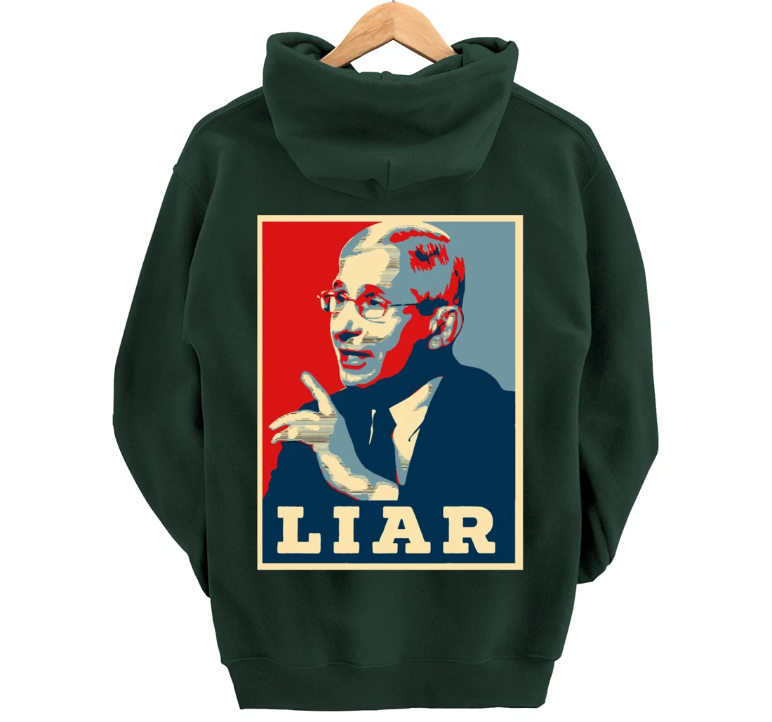 Fauci Liar Lied Vintage Retro Anthony Fauci Is Not My Doctor Pullover Hoodie