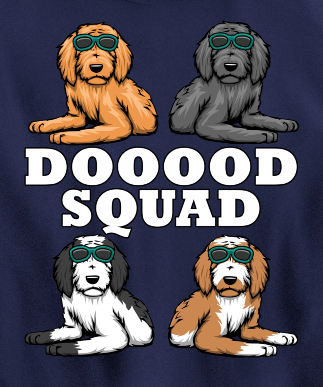 Ironic Dog Owner Dooood Squad Goldendoodle Pullover Hoodie