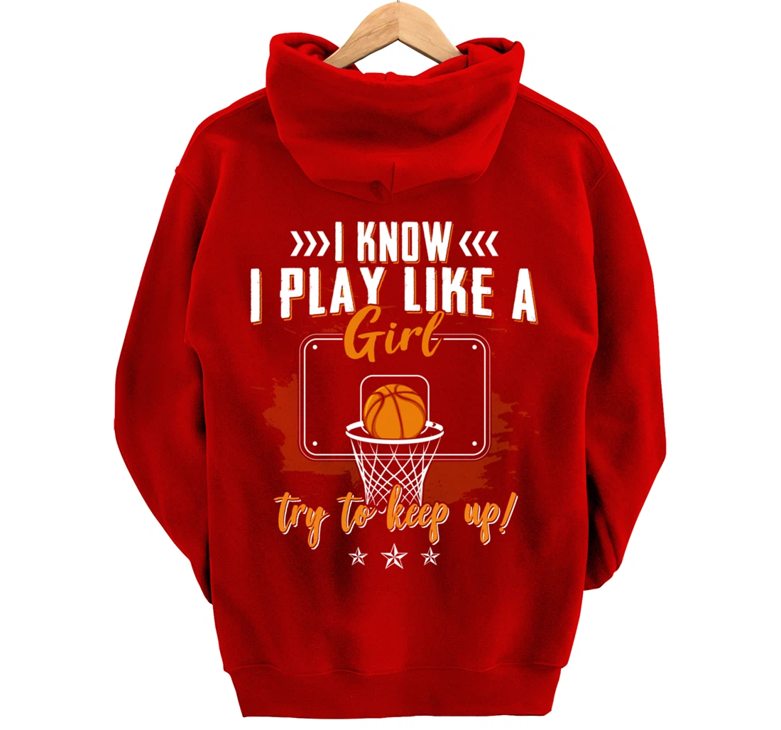 Basketball Women Girls Basketball Player Basketball Fan Pullover Hoodie
