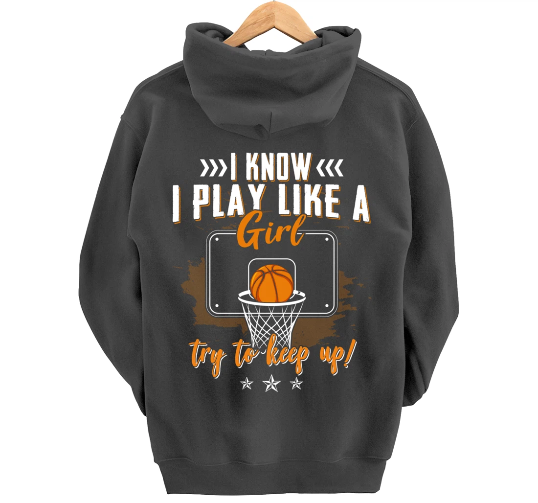 Basketball Women Girls Basketball Player Basketball Fan Pullover Hoodie