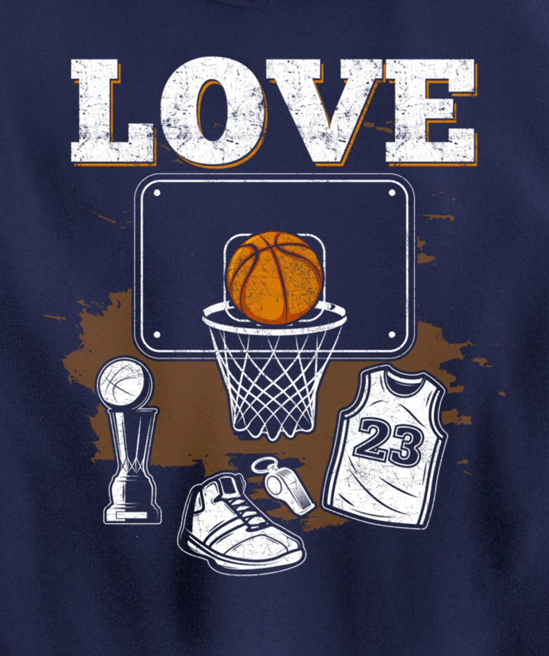 Basketball Player Basketball Fan Pullover Hoodie