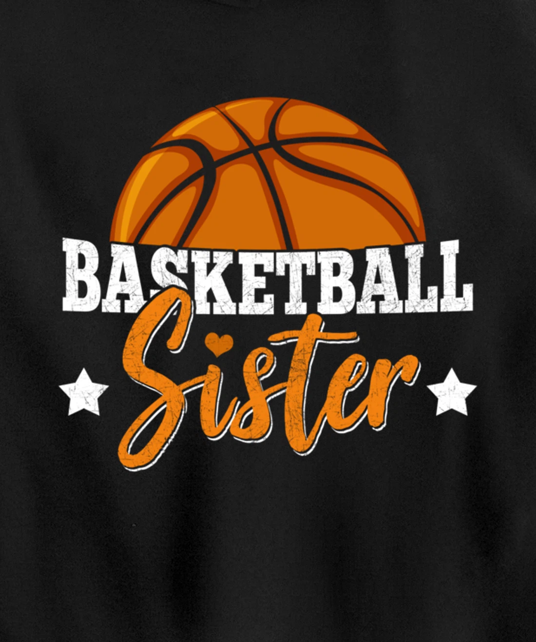 Basketball Sister Girls Basketball Player Basketball Fan Pullover Hoodie