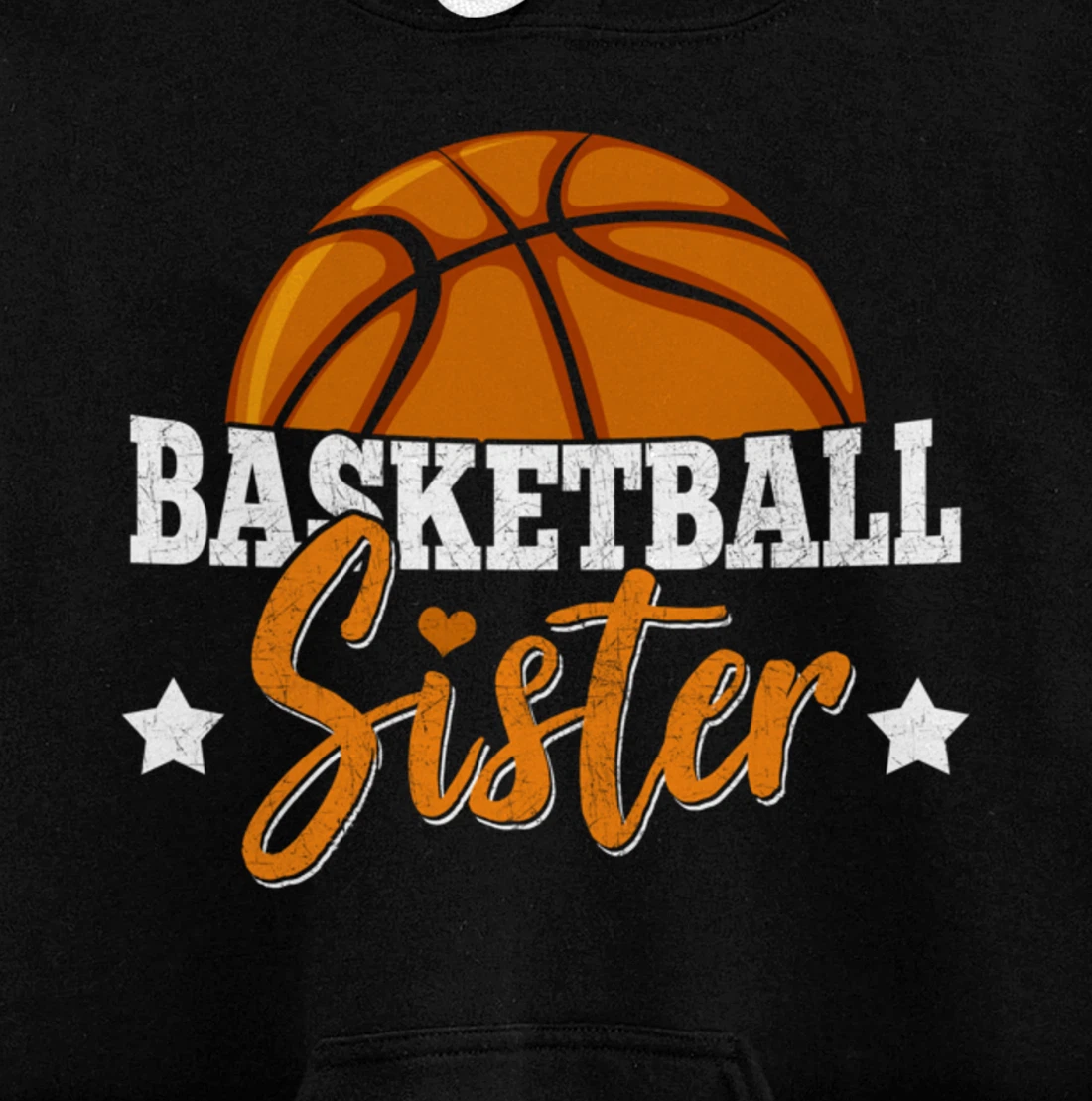 Basketball Sister Girls Basketball Player Basketball Fan Pullover Hoodie